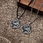 PENDRA Wolf Vintage Steel Necklace