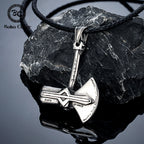 PENDRA Thor Hammer Norse Leather Necklace