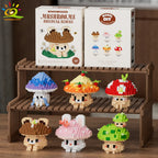 PENDRA Cute Mushroom Micro Building Set