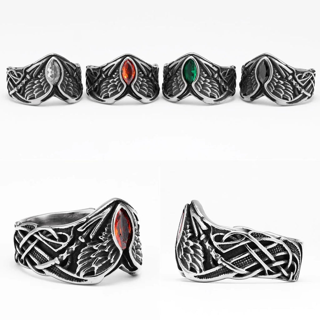PENDRA Fallen Angel Wings Steel Ring