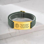 Medical Alert Bracelet for Men Women,Personalized Stainless Steel Elastic Strap Wristband,Gifts for Family Grandparents Patient