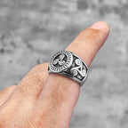 PENDRA Totem Celtic Knot Steel Ring