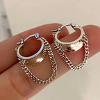 PENDRA Black Agate Sterling Silver Earrings