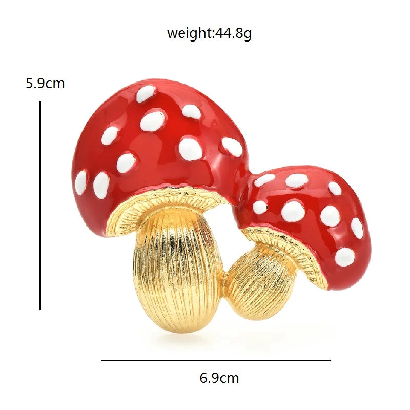 PENDRA Mycella Lovely Mushroom Brooch