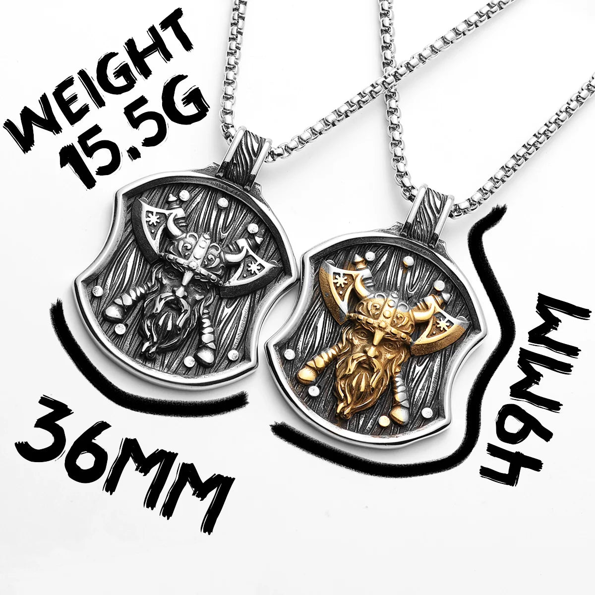 PENDRA Pirates Shield Steel Necklace