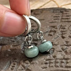 PENDRA Jade Geometry Hoop Earrings