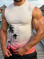 PENDRA Sports Sleeveless Hawaiian Seaside T-Shirt