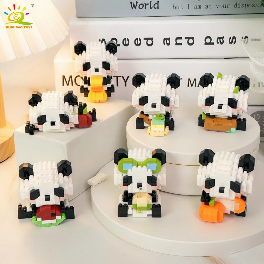 PENDRA Cute Panda Micro Building Set