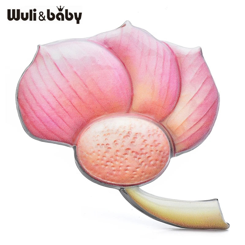 PENDRA Lotuselle 3-Color Lotus Flower Brooch
