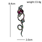 PENDRA Vintage Crystal Snake Brooch