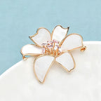 PENDRA Shellia 2-Color Shell Flower Brooch