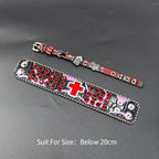PENDRA Koraine Leather Black Skull Gothic Belt