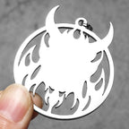 Hell Demon Satan Hollow Men Necklaces Stainless Steel Pendant Sweater Chain Women Punk Jewelry Accessories Halloween Gifts