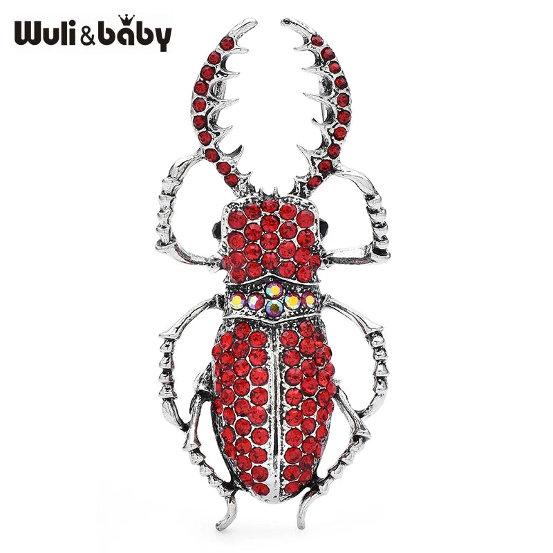 PENDRA Big Enamel Beetle Brooch