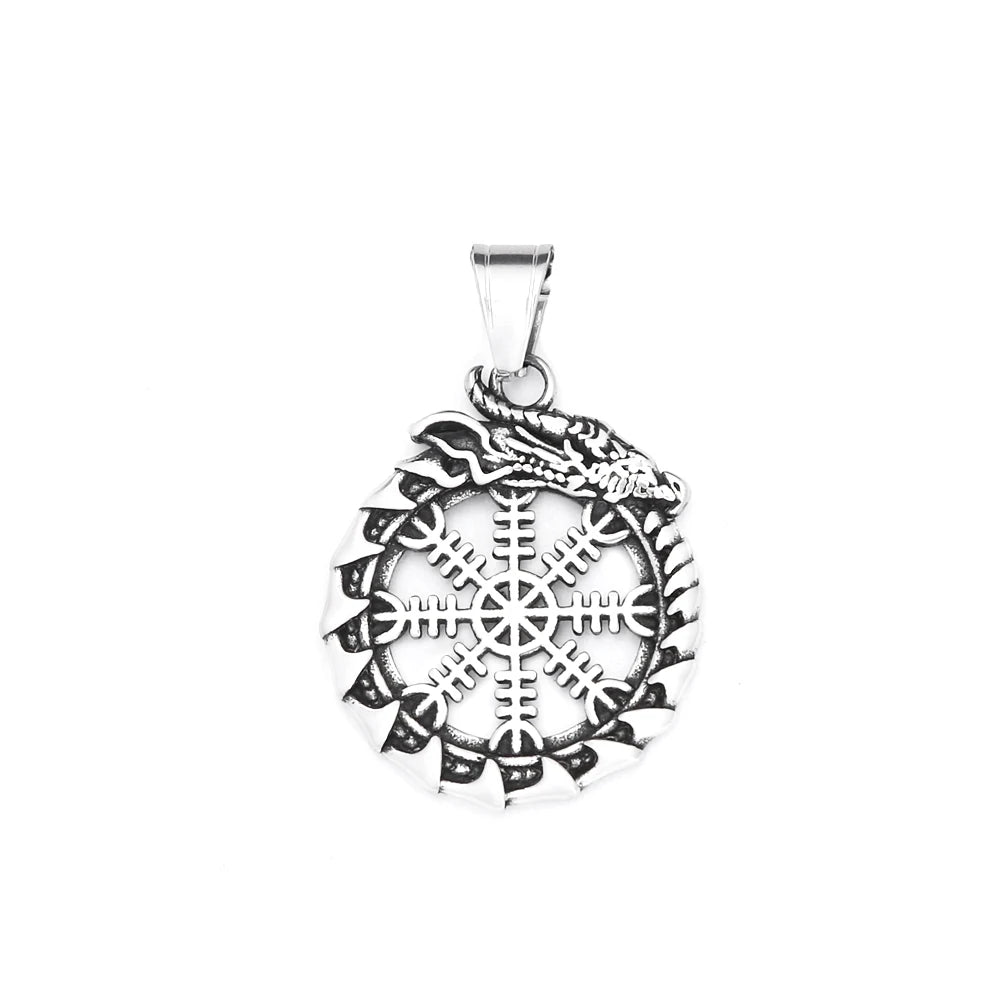 PENDRA Ouroboros Viking Dragon Snake Pendant Necklace