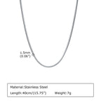 PENDRA Snake Gold Flat Chain Necklace