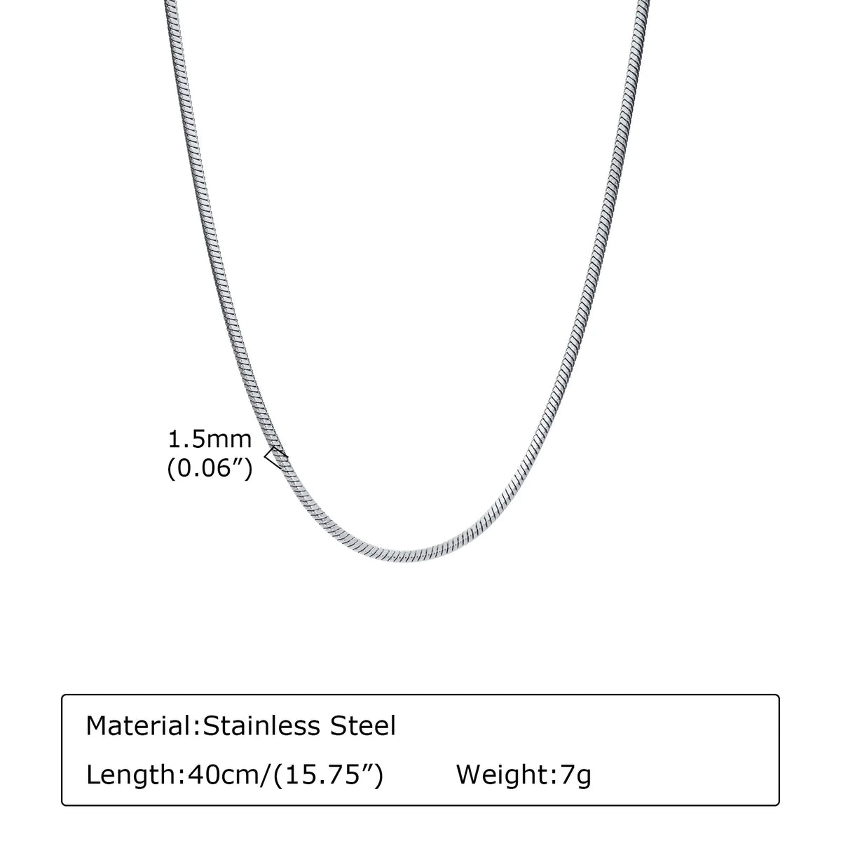 PENDRA Snake Gold Flat Chain Necklace