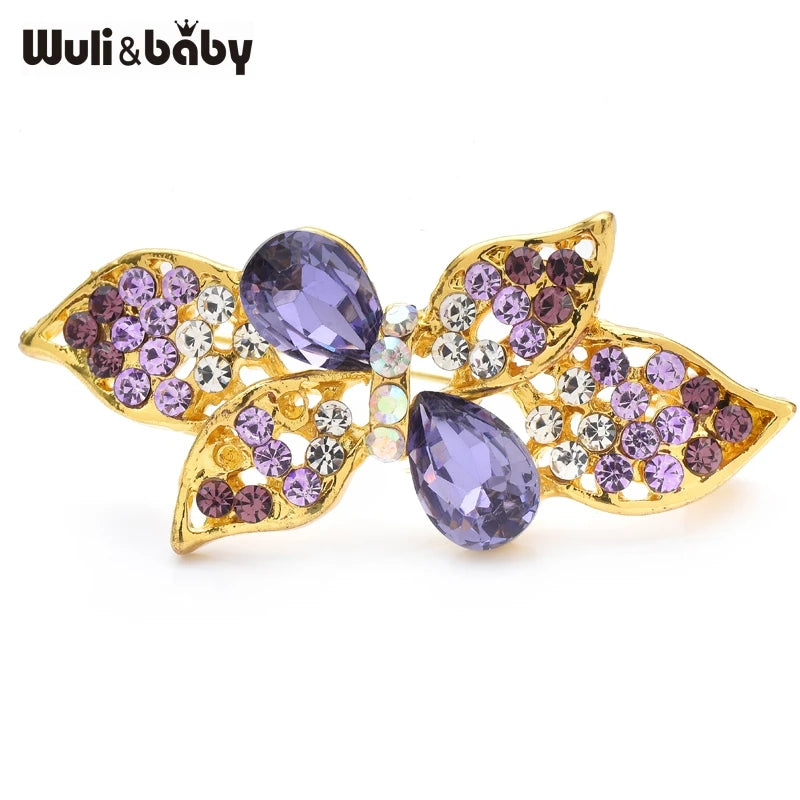PENDRA Prismia Multicolor Rhinestone Flower Brooch