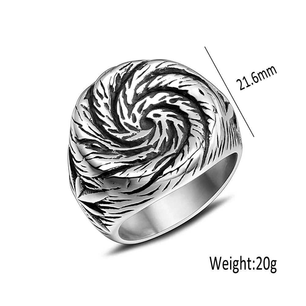 PENDRA Spiralforge Stainless Steel Spiral Ring