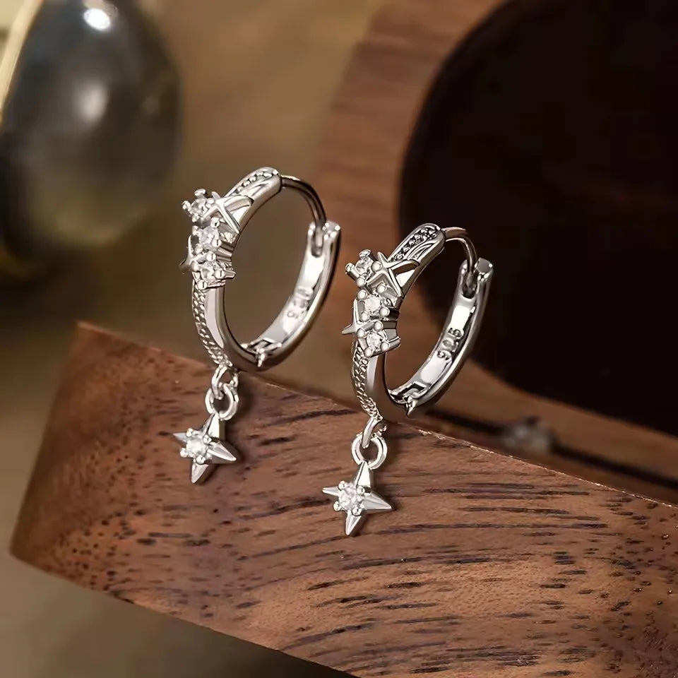 PENDRA Hoop Sterling Silver 3 Earrings