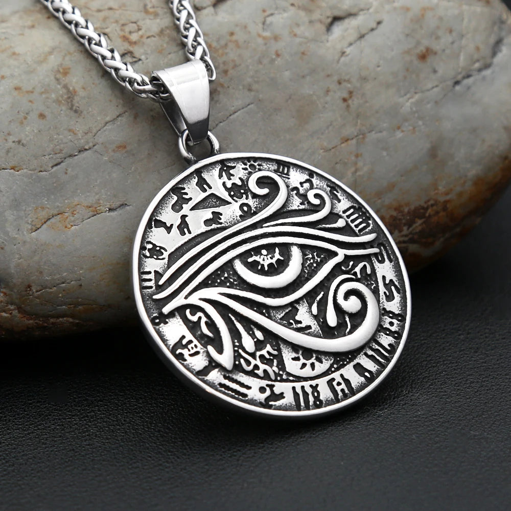 PENDRA Horus 316L Stainless Steel Eye of Horus Necklace