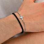 PENDRA Cross Beaded Stone Bracelet