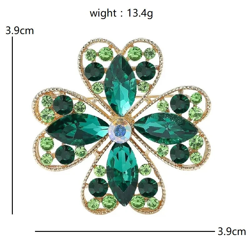 PENDRA Clovera Clover Flower Brooch