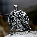 PENDRA Ravenodin Viking Double Ravens Pendant Necklace