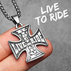 PENDRA LIve To Ride Steel Necklace