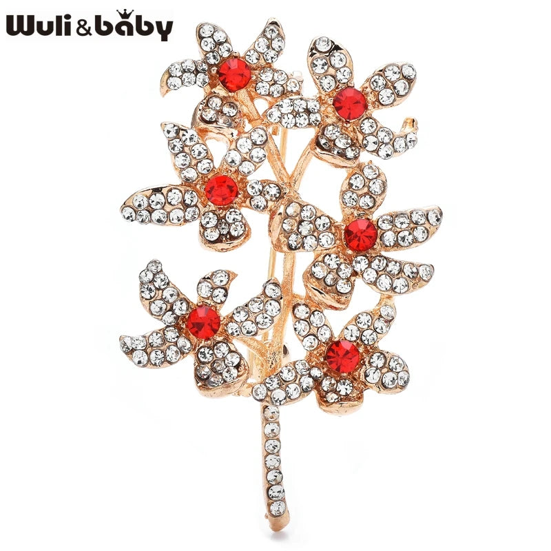 PENDRA Florielle6 Rhinestone Brooch