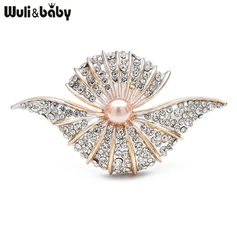 PENDRA Radiant Shell Pearl Brooch