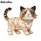 PENDRA Kitty Rhinestone Cat Brooch