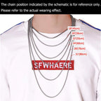 50/55/60cm Bold Rectangle Chain Necklaces for Men Boys,Chunky 9.2mm Square Stainless Steel Collar,Cool Rock Punk Jewelry Gifts