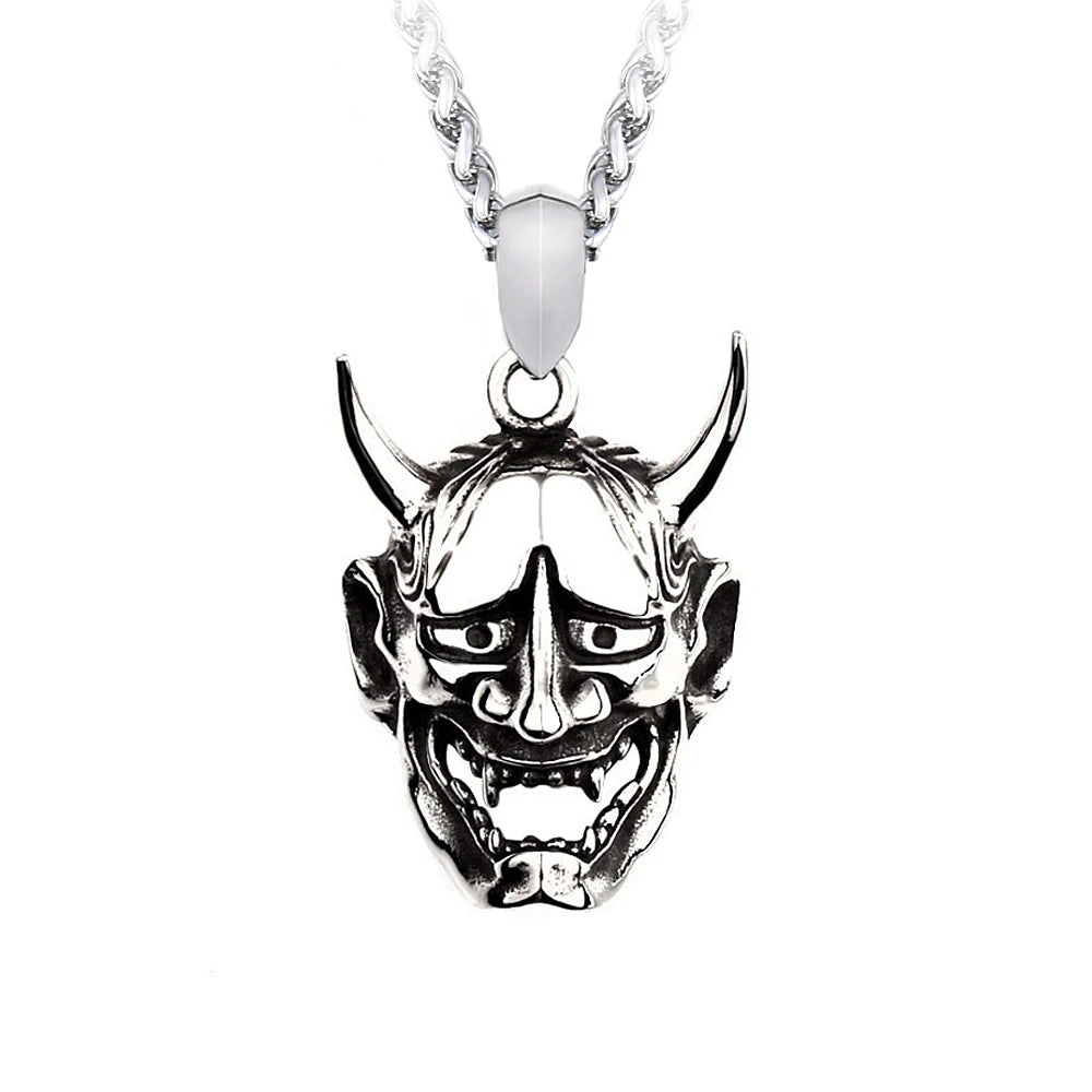 PENDRA Prajna Mask Vintage Pendant Necklace
