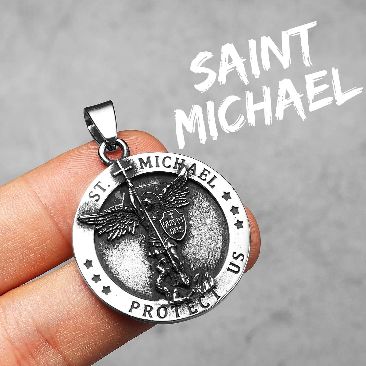 PENDRA St Michael Arch Steel Necklace