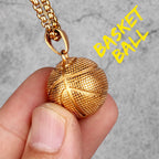 Basketball Mens Long Necklaces Pendants Chain Hip Hop Punk for Boy Male Stainless Steel Jewelry Creativity Gift Wholesale