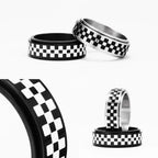 PENDRA Racing Checkerboard Spinner Steel Ring