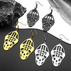 Metal Band Papa Emeritus Ghost Bc Nameless Ghoul Drop Earrings For Women Silver Color Long Hollow Earring Party Jewelry Gift