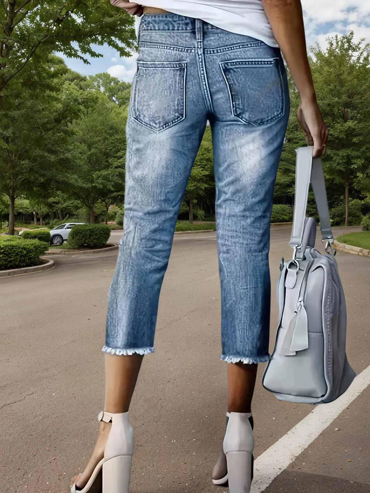 PENDRA Stretch Seven Quarter Jeans