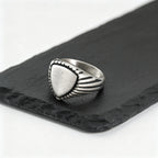 Vintage Shield Signet Ring for Men Boys,Retro Grey Stainless Steel Ring,Punk Statement Ring Gift for Father Son Husband BBF