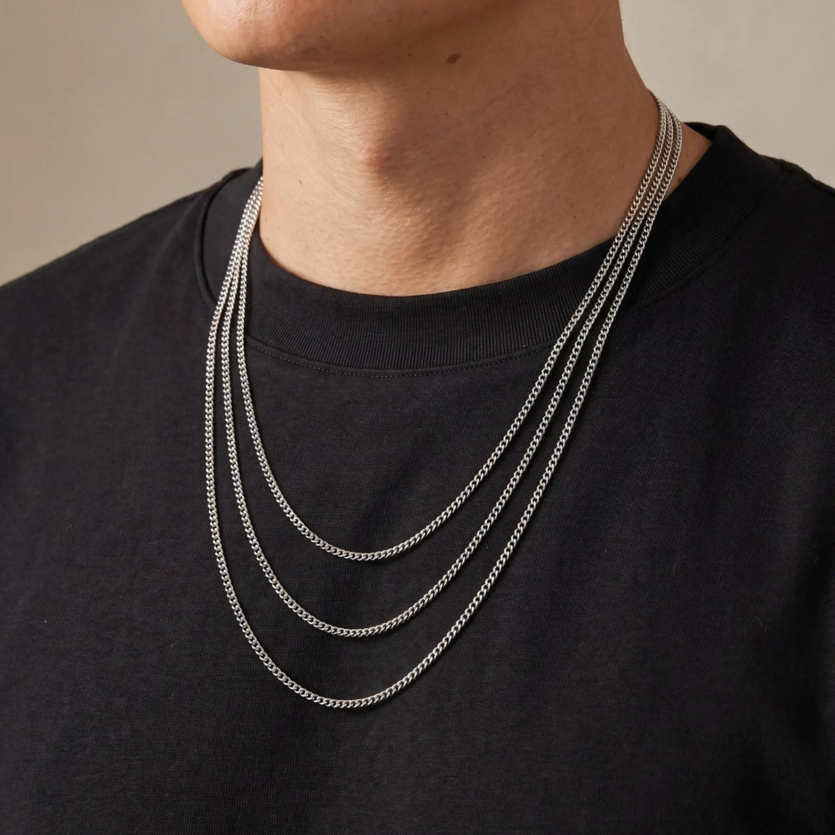 PENDRA Cuban Silver Chain Necklace