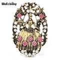 PENDRA Vintage Flowers Lady Brooch