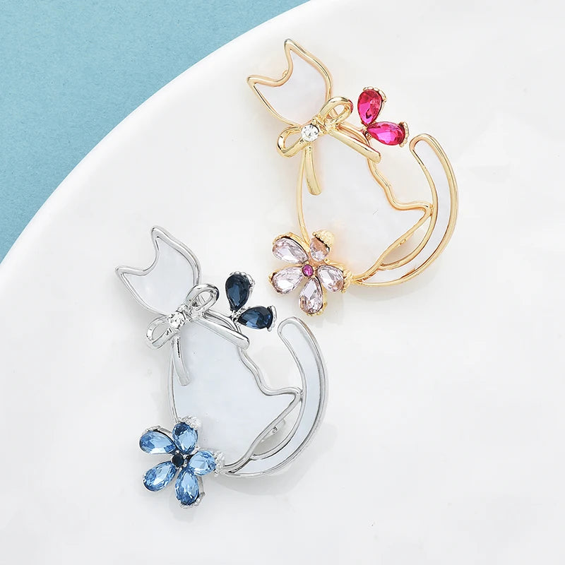 PENDRA Petalcat 2-Color Cat Brooch
