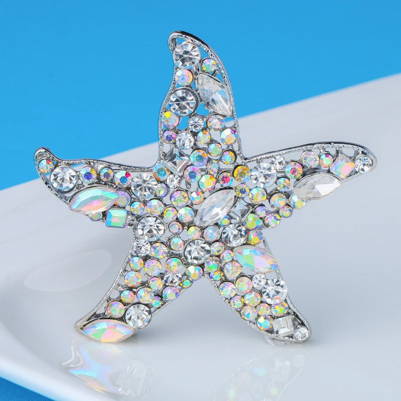 PENDRA Marina Sparkling Starfish Brooch