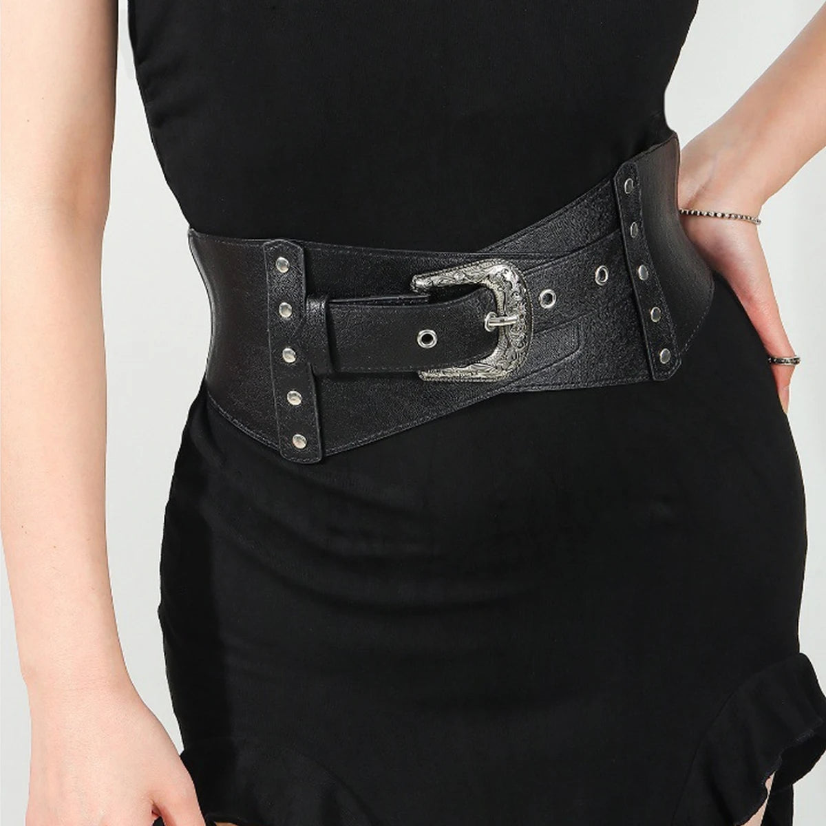 Western Girl corsets for women Wide Belt Gothic Slimming sheath flat belly Elastic High Waist Dress and Coat Cummerbands