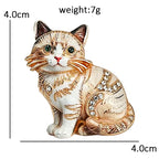PENDRA Adorable Kitty Rhinestone Brooch