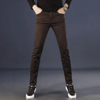 Brands Original 2026 Luxury Brands Clothing Fashion Casual Jeans Slim-fitting Pants Handsome Korean Casual Coffee Men's Pants
