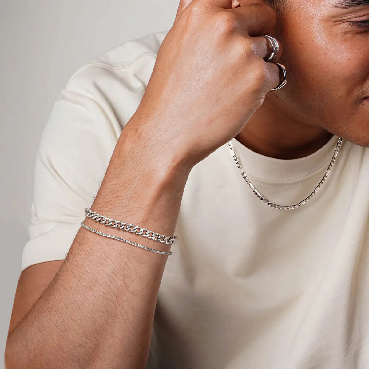 PENDRA Cuban Silver Bracelet