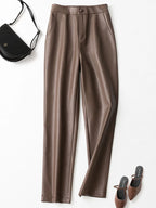 PENDRA Waist Straight Leg Elastic Pants