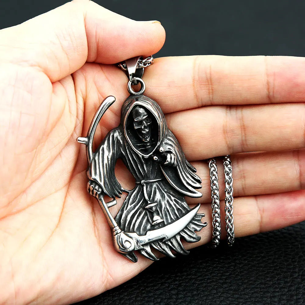 PENDRA Deathscythe Skull Scythe Pendant